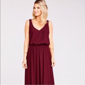 Show me your mumu bridesmaid Kendall dress merlot